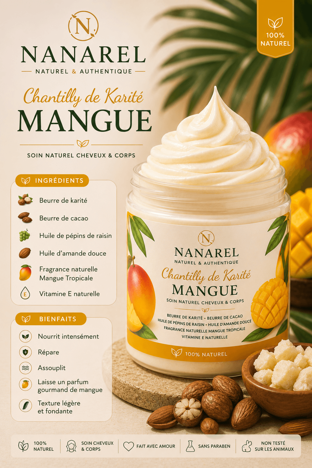 Chantilly de Karité Mangue