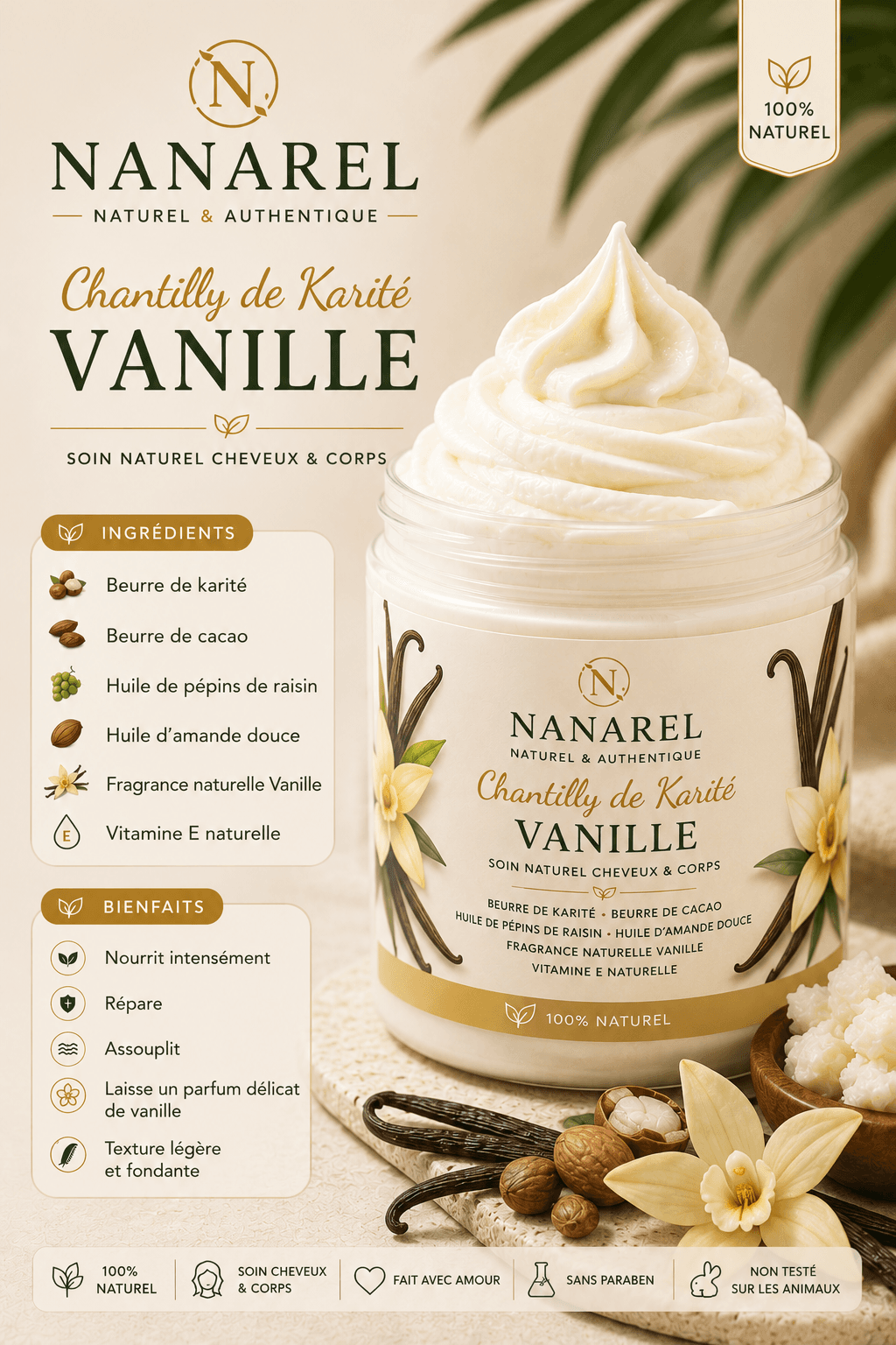Chantilly de Karité Vanille